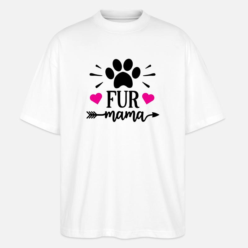 Pelz Mama - Stanley/Stella Oversized Unisex Bio T-Shirt Blaster 2.0 - Weiß