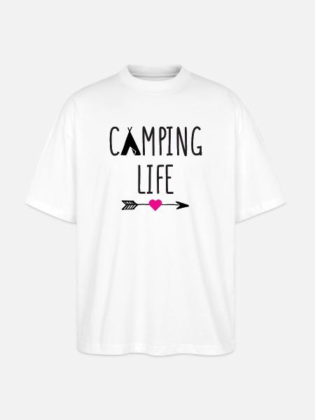 Camping Life - Stanley/Stella Oversized Unisex Organic T-shirt Blaster 2.0 - white