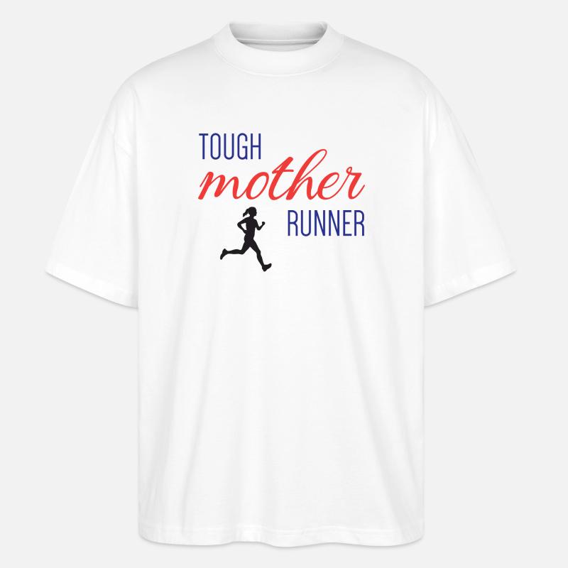 Mère coureuse coriace - T-shirt bio Blaster 2.0 coupe oversize Stanley/Stella Unisexe - blanc