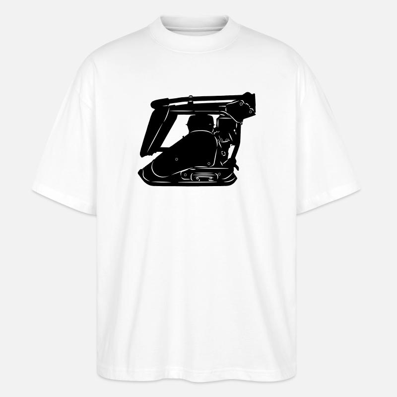 Stratemaker Vibrationsmaschine oder Vibrationsplatte - Stanley/Stella Oversized Unisex Bio T-Shirt Blaster 2.0 - Weiß