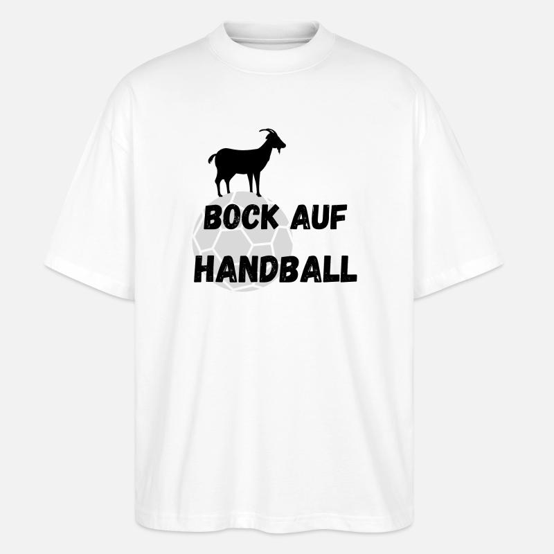 Bock auf Handball - Stanley/Stella Oversized Unisex Bio T-Shirt Blaster 2.0 - Weiß