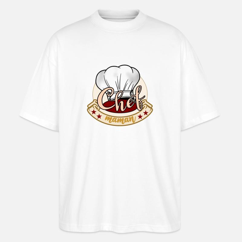 Chef cuisinier maman - T-shirt bio Blaster 2.0 coupe oversize Stanley/Stella Unisexe - blanc
