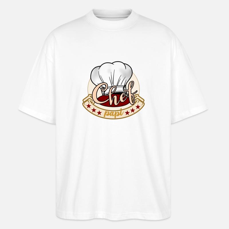 Chef cuisinier papi - T-shirt bio Blaster 2.0 coupe oversize Stanley/Stella Unisexe - blanc
