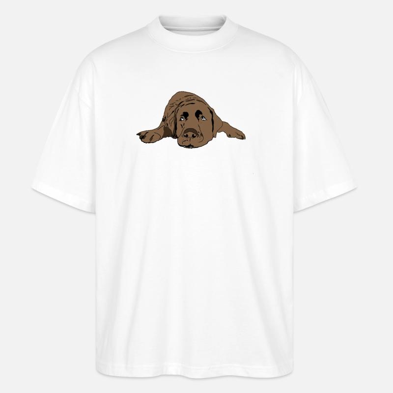 Labrador - Stanley/Stella Oversized Unisex Bio T-Shirt Blaster 2.0 - Weiß