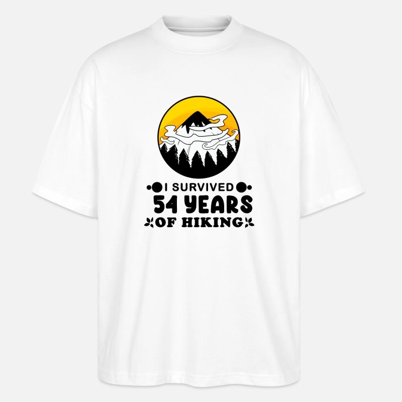 Randonneur 54e anniversaire 54 ans - T-shirt bio Blaster 2.0 coupe oversize Stanley/Stella Unisexe - blanc