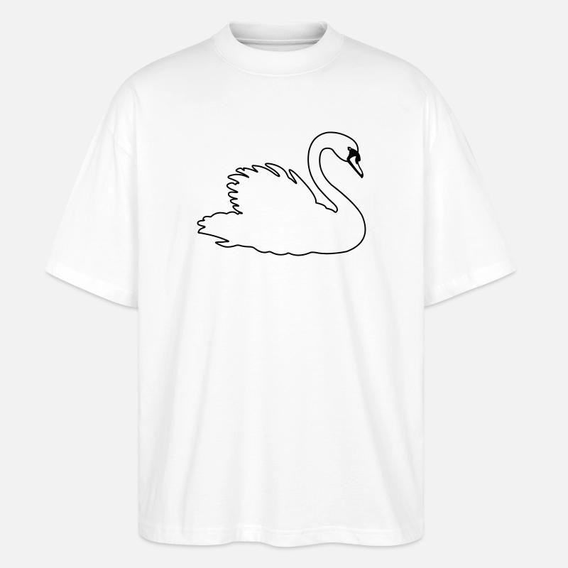 Transparenter Schwan - Stanley/Stella Oversized Unisex Bio T-Shirt Blaster 2.0 - Weiß