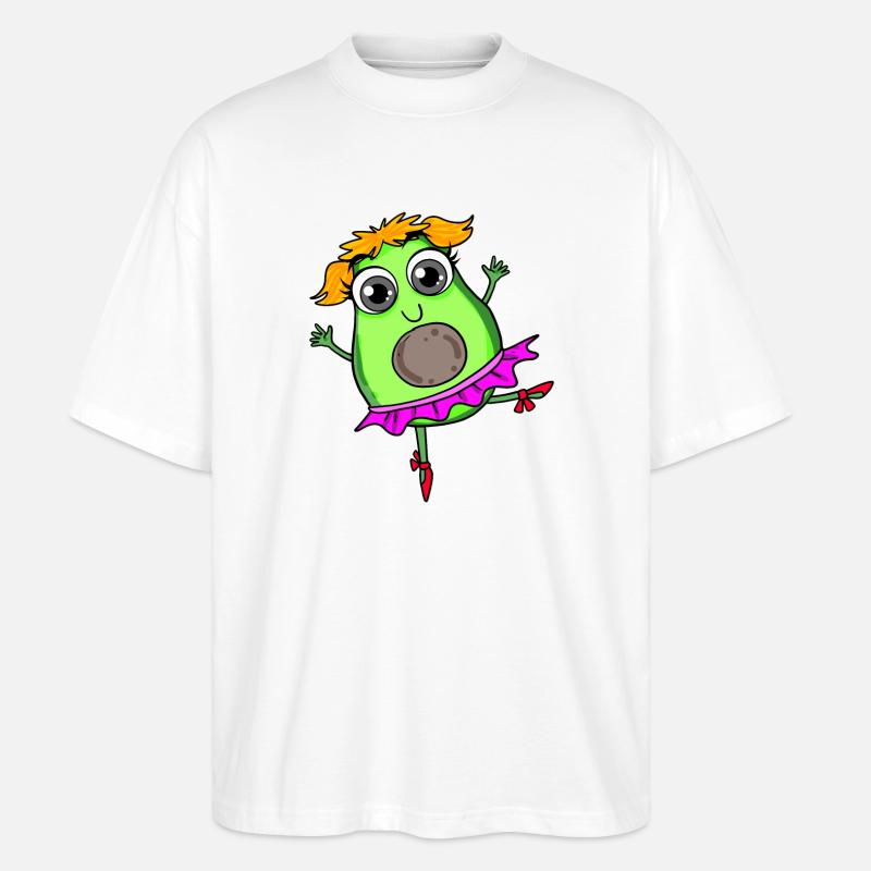 Avocado Dance Dancing - Stanley/Stella Oversized Unisex Organic T-shirt Blaster 2.0 - white
