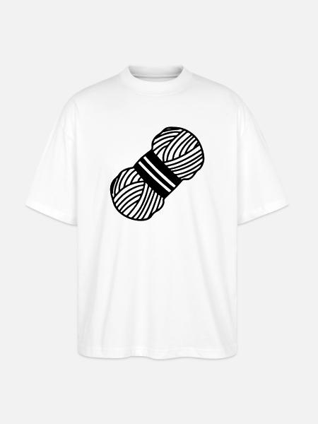 Wolle knoten oder häkeln - Stanley/Stella Oversized Unisex Bio T-Shirt Blaster 2.0 - Weiß