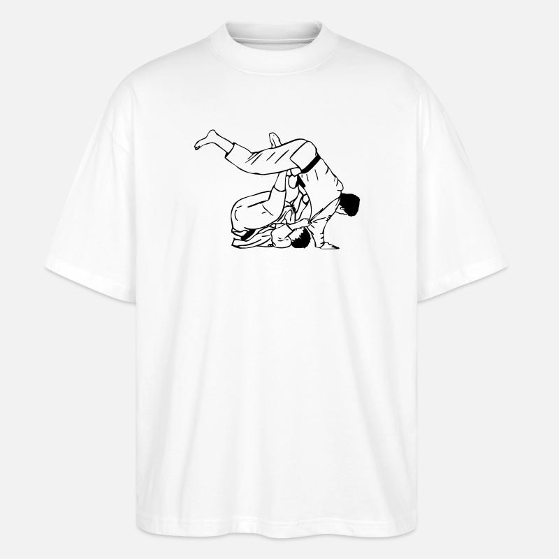 Judowurf Männer - Stanley/Stella Oversized Unisex Bio T-Shirt Blaster 2.0 - Weiß