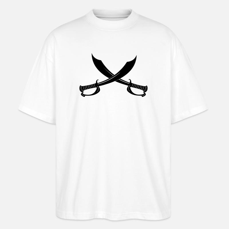 Zwei Schwerter - Stanley/Stella Oversized Unisex Bio T-Shirt Blaster 2.0 - Weiß