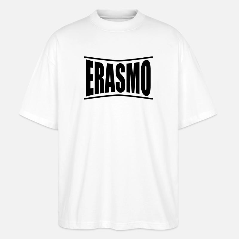 T-Shirt Erasmo T-Shirt Geschenkidee - Stanley/Stella Oversized Unisex Bio T-Shirt Blaster 2.0 - Weiß