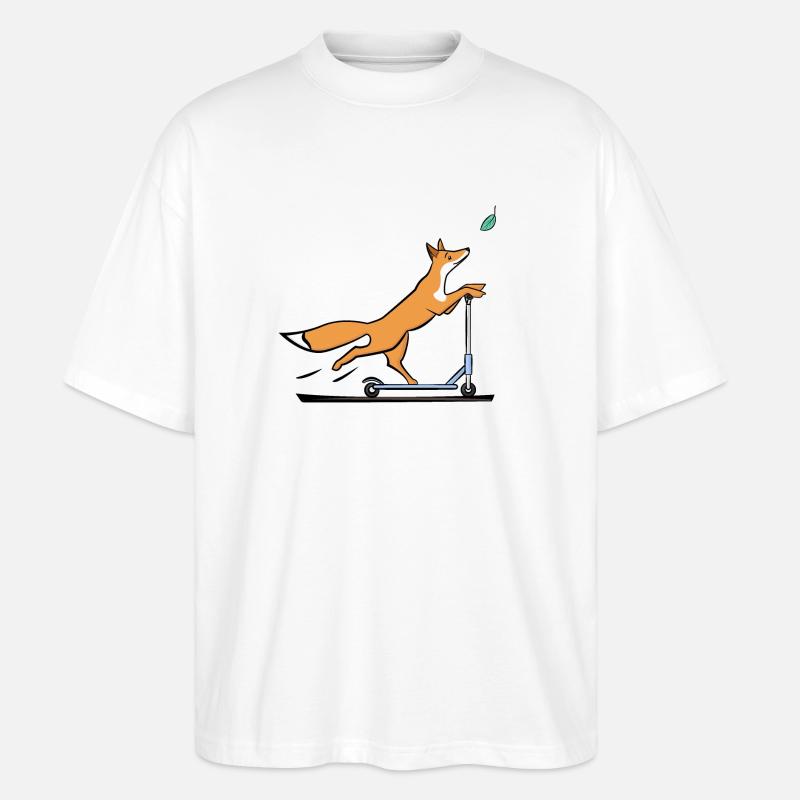 Fuchs - Stanley/Stella Oversized Unisex Bio T-Shirt Blaster 2.0 - Weiß