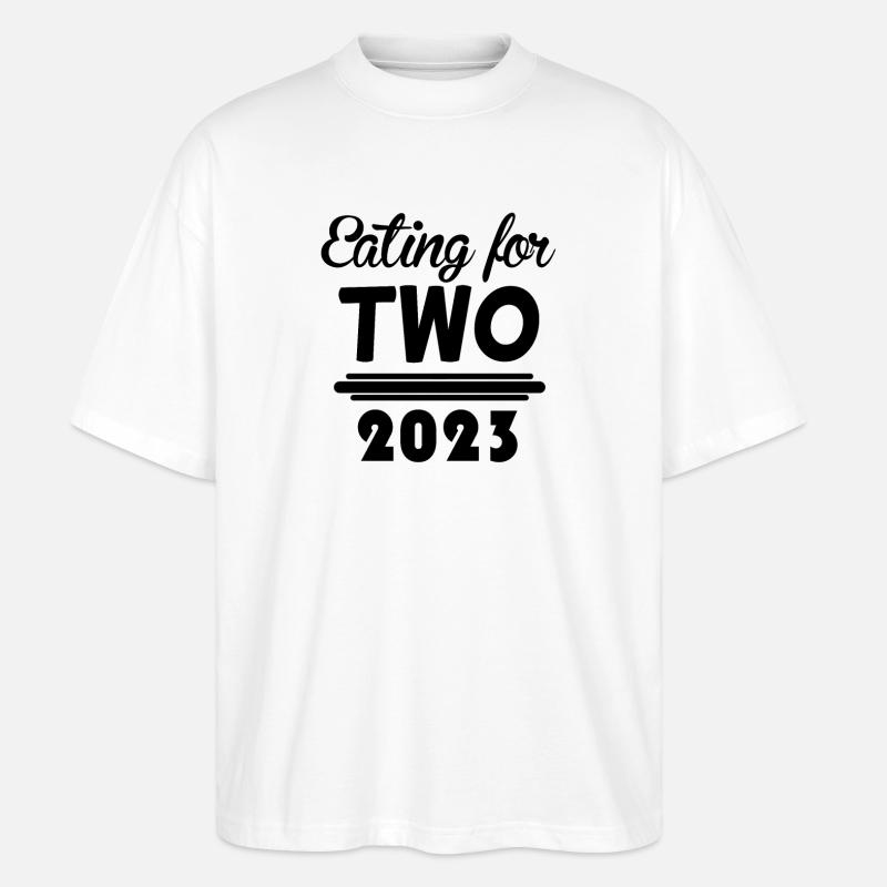 Grossesse Gémeaux 2023 - T-shirt bio Blaster 2.0 coupe oversize Stanley/Stella Unisexe - blanc