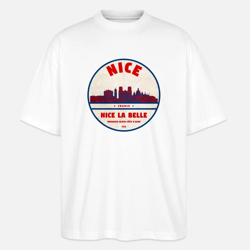 Nice La Belle Skyline - Stanley/Stella Oversized Unisex Bio T-Shirt Blaster 2.0 - Weiß
