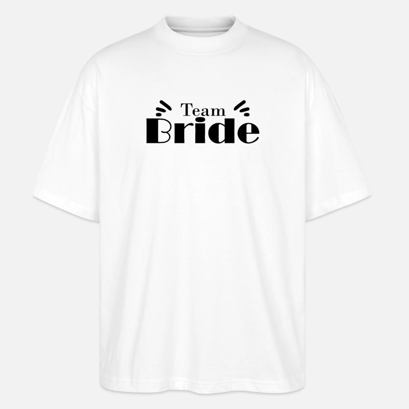 Célébration de mariage nuptiale par équipe - T-shirt bio Blaster 2.0 coupe oversize Stanley/Stella Unisexe - blanc