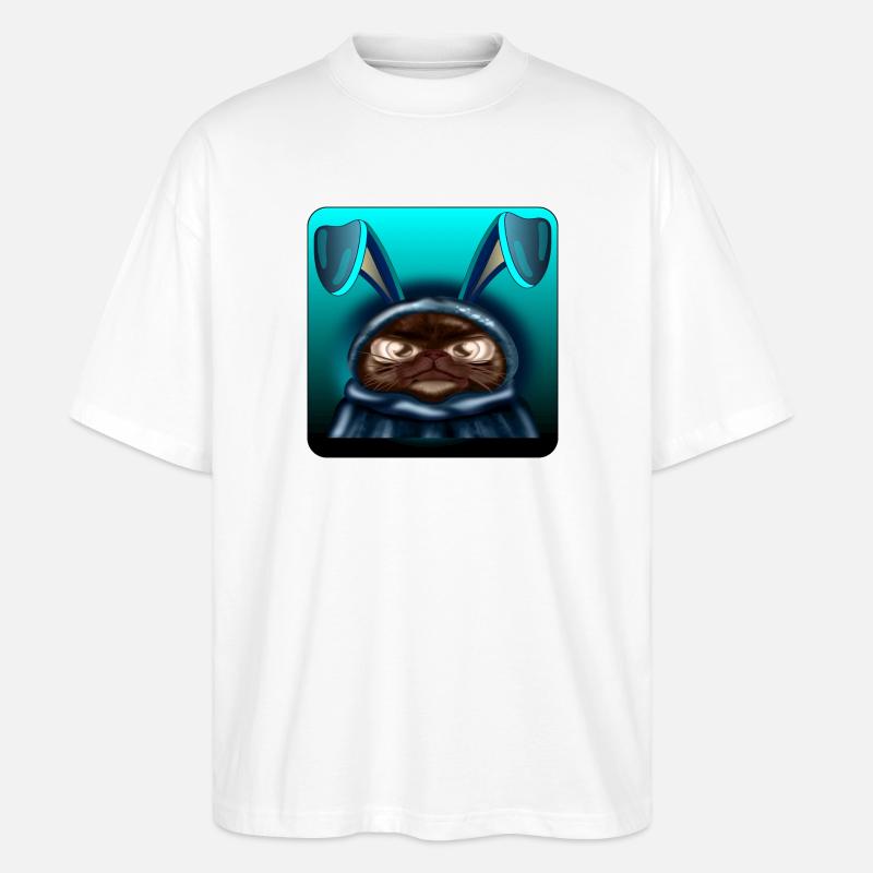 Cats Easter - Stanley/Stella Oversized Unisex Organic T-shirt Blaster 2.0 - white