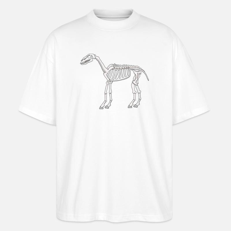 Ein Skelett eines Pferdes - Stanley/Stella Oversized Unisex Bio T-Shirt Blaster 2.0 - Weiß