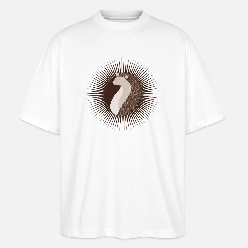 zauberhafter strahlend süßer Igel - Stanley/Stella Oversized Unisex Bio T-Shirt Blaster 2.0 - Weiß