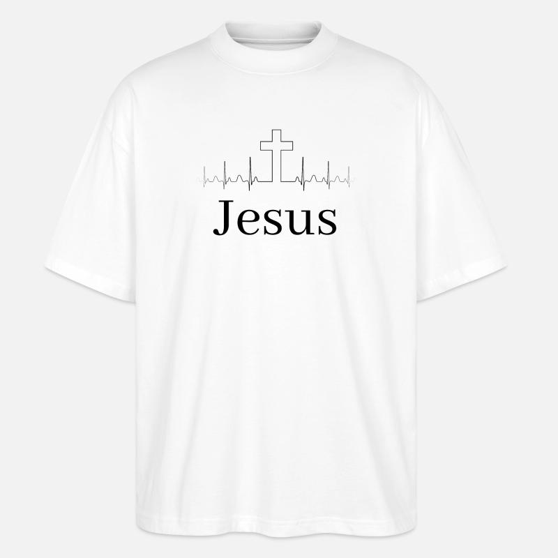 Jesus Worship bless pray - Stanley/Stella Oversized Unisex Bio T-Shirt Blaster 2.0 - Weiß