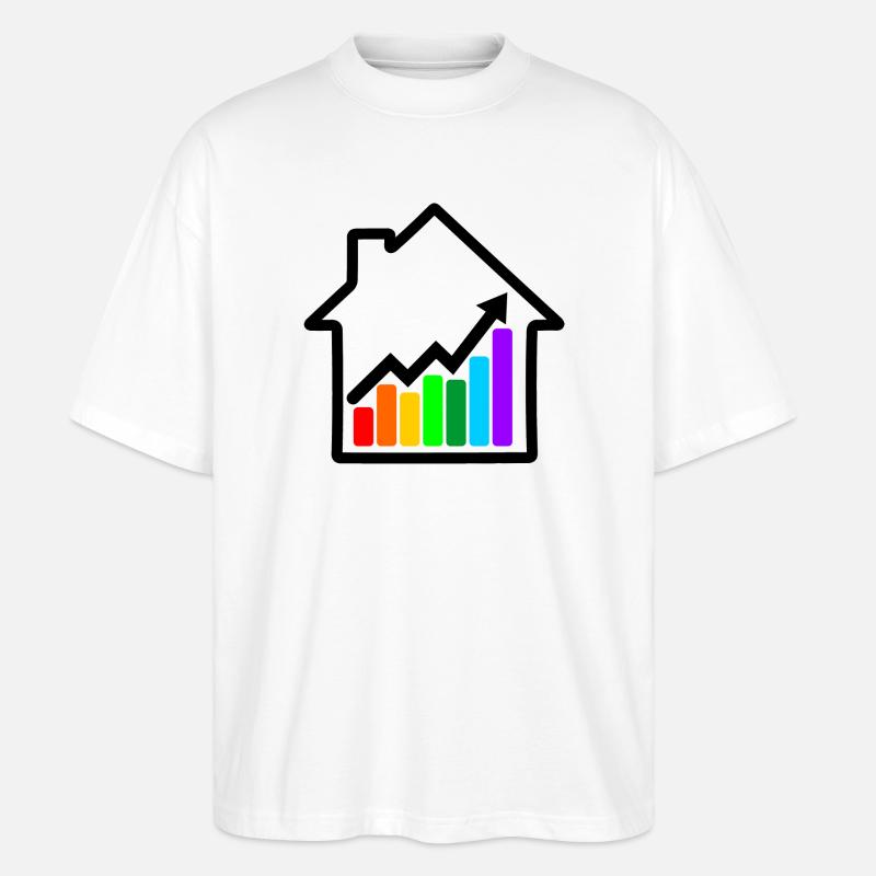 Le prix des maisons augmente. - T-shirt bio Blaster 2.0 coupe oversize Stanley/Stella Unisexe - blanc