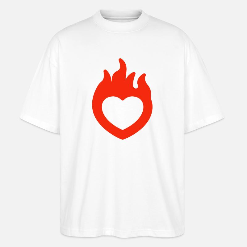 Saint-Valentin, Saint-Valentin, Saint-Valentin - T-shirt bio Blaster 2.0 coupe oversize Stanley/Stella Unisexe - blanc