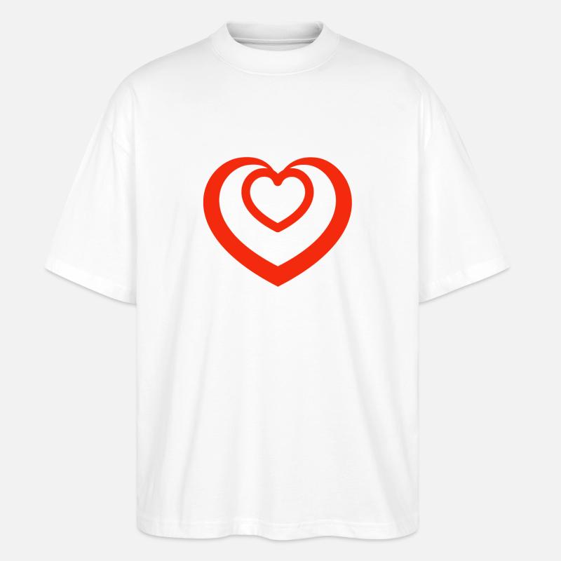 Saint-Valentin, Saint-Valentin, Saint-Valentin - T-shirt bio Blaster 2.0 coupe oversize Stanley/Stella Unisexe - blanc
