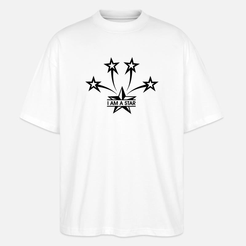Ich bin ein Star - Stanley/Stella Oversized Unisex Bio T-Shirt Blaster 2.0 - Weiß