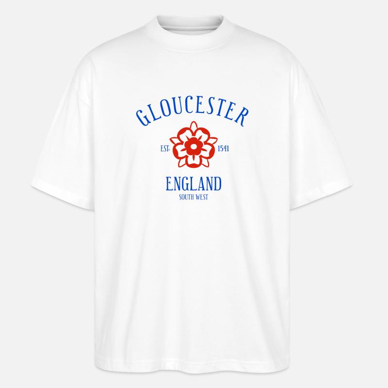 GLOUCESTER Angleterre - T-shirt bio Blaster 2.0 coupe oversize Stanley/Stella Unisexe - blanc