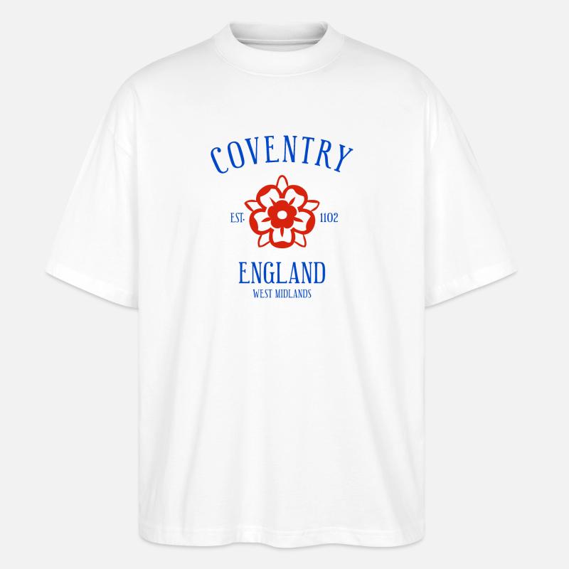 COVENTRY England - Stanley/Stella Oversized Unisex Bio T-Shirt Blaster 2.0 - Weiß