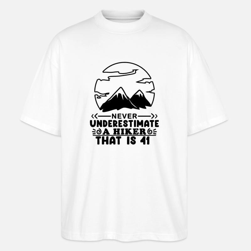Mountain Wanderer 41e anniversaire 41 ans - T-shirt bio Blaster 2.0 coupe oversize Stanley/Stella Unisexe - blanc