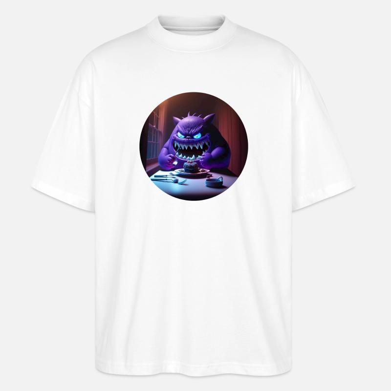 Süsses Monster Comic - Stanley/Stella Oversized Unisex Bio T-Shirt Blaster 2.0 - Weiß