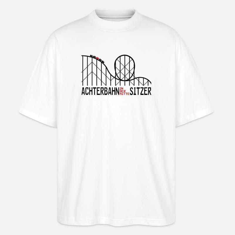 Achterbahnindermittesitzer 2 - Stanley/Stella Oversized Unisex Bio T-Shirt Blaster 2.0 - Weiß
