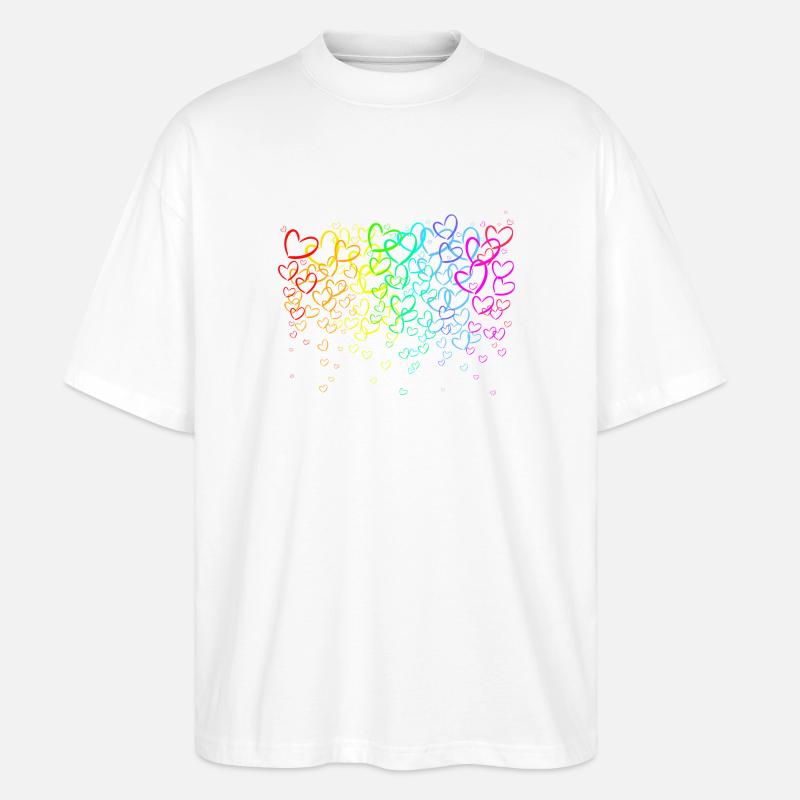 Bogen im Herzen - Stanley/Stella Oversized Unisex Bio T-Shirt Blaster 2.0 - Weiß