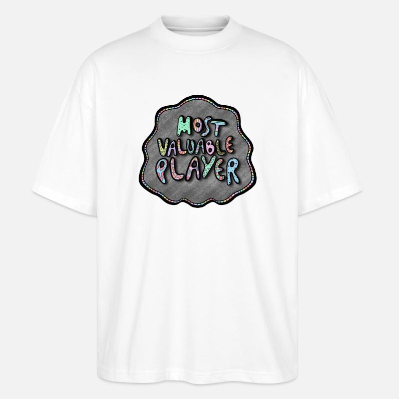 Most Valuable Player Doodle - Stanley/Stella Oversized Unisex Bio T-Shirt Blaster 2.0 - Weiß