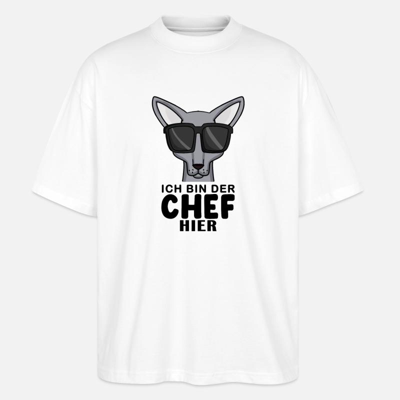 coole Katze - Sphynx Katze Spruch - Stanley/Stella Oversized Unisex Bio T-Shirt Blaster 2.0 - Weiß