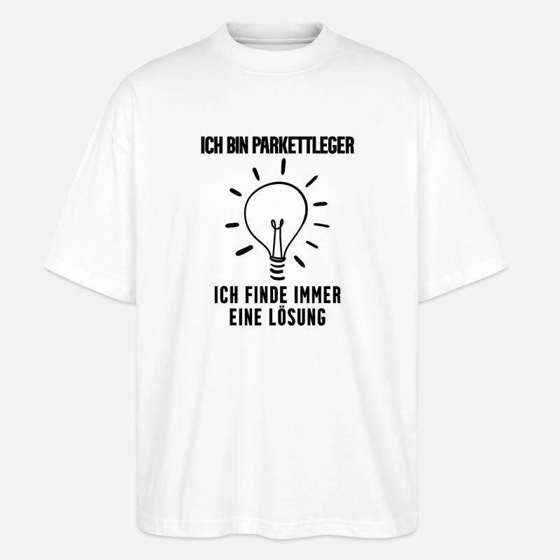 Parkettleger Geschenk - Stanley/Stella Oversized Unisex Bio T-Shirt Blaster 2.0 - Weiß
