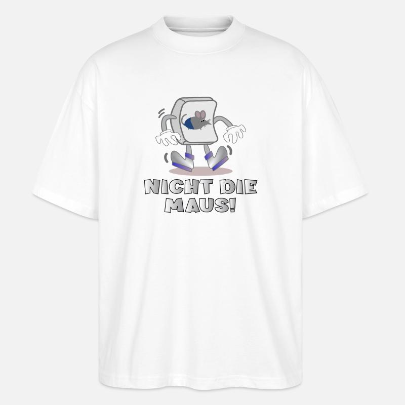 KOSENAME MAUS COMPUTERTASTATUR INFORMATIK - Stanley/Stella Oversized Unisex Bio T-Shirt Blaster 2.0 - Weiß