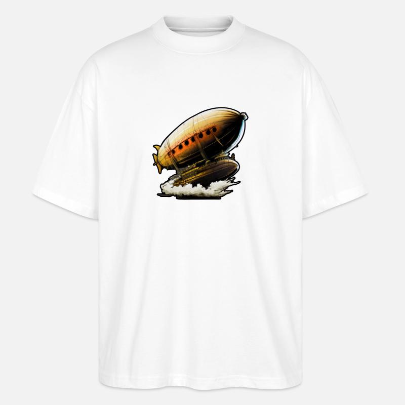 Zeppelin 01 - Stanley/Stella Oversized Unisex Bio T-Shirt Blaster 2.0 - Weiß