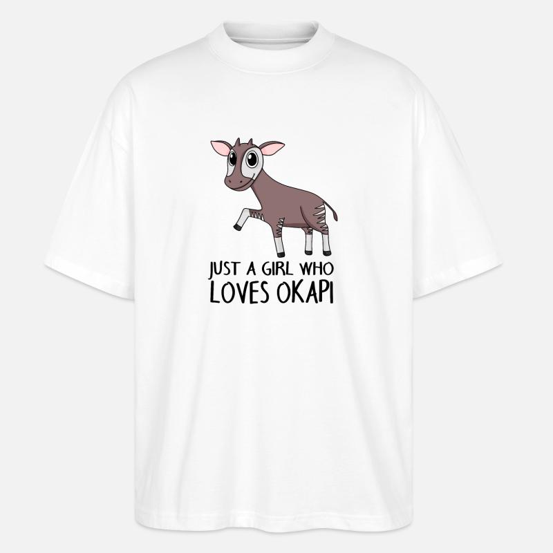 Okapi Girl Saying - T-shirt bio Blaster 2.0 coupe oversize Stanley/Stella Unisexe - blanc