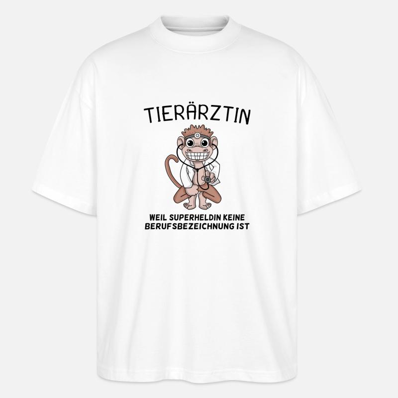 Tierarzt Geschenk mit Spruch - Stanley/Stella Oversized Unisex Bio T-Shirt Blaster 2.0 - Weiß