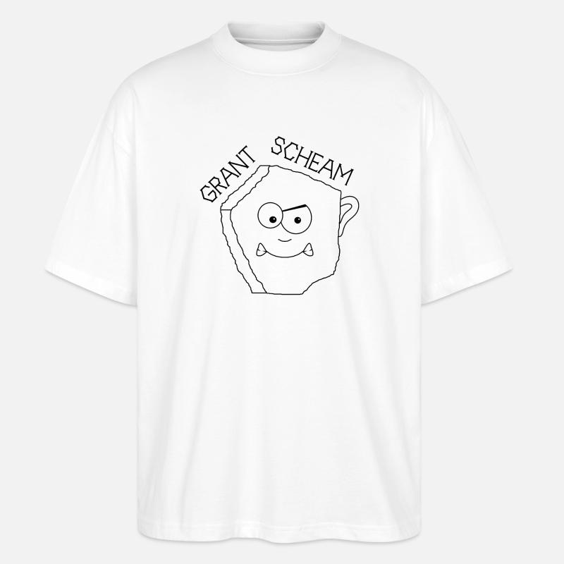 Grantscheam - grumpy person - Austria dialect - Stanley/Stella Oversized Unisex Organic T-shirt Blaster 2.0 - white