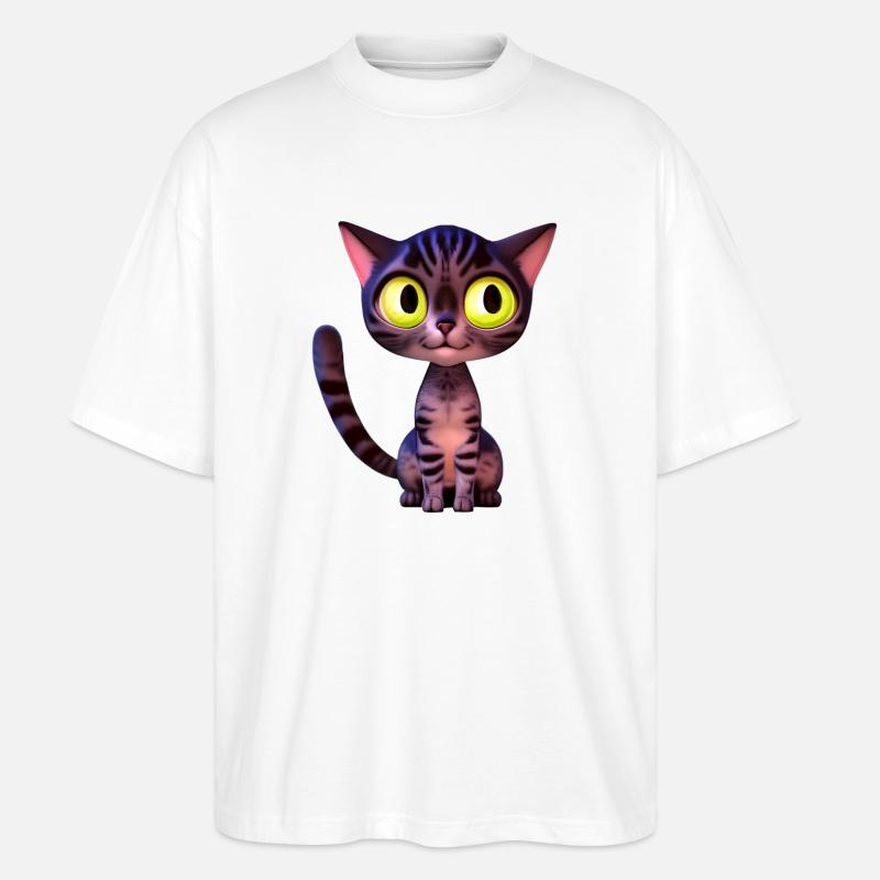 rosa tigerkatze frei - Stanley/Stella Oversized Unisex Bio T-Shirt Blaster 2.0 - Weiß