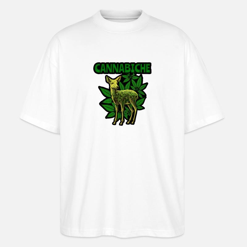 Cannabiche 02 - Stanley/Stella Oversized Unisex Bio T-Shirt Blaster 2.0 - Weiß
