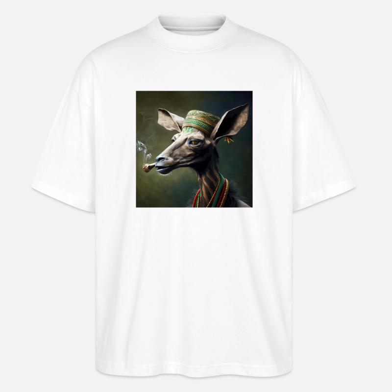 Cannabiche 04 ohne Typografie - Stanley/Stella Oversized Unisex Bio T-Shirt Blaster 2.0 - Weiß