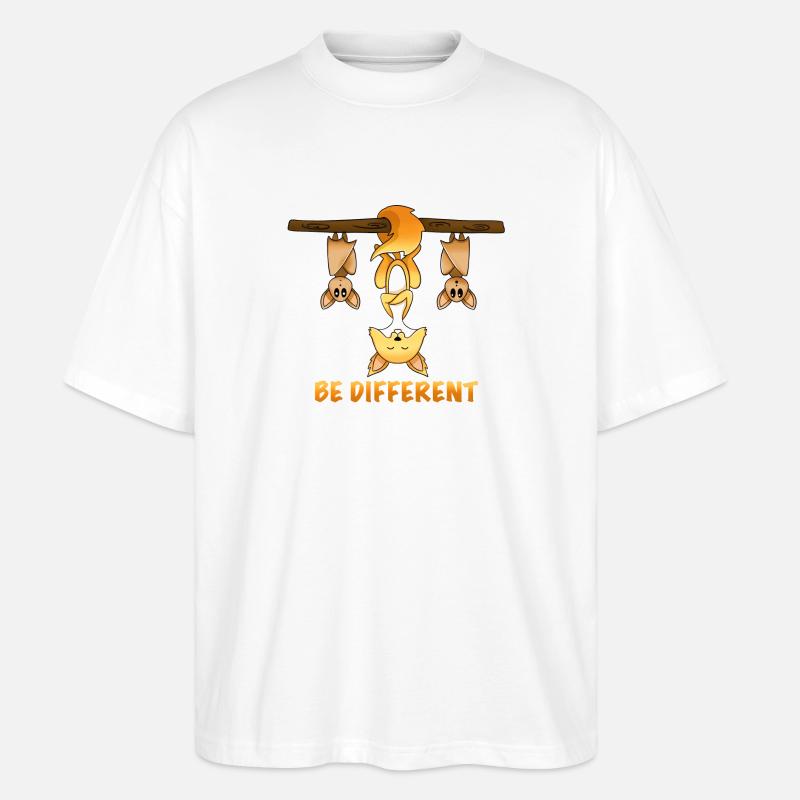 süßes Fuchs Motiv be different - Stanley/Stella Oversized Unisex Bio T-Shirt Blaster 2.0 - Weiß