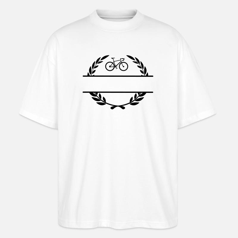 Vélo en couronne de laurier - T-shirt bio Blaster 2.0 coupe oversize Stanley/Stella Unisexe - blanc