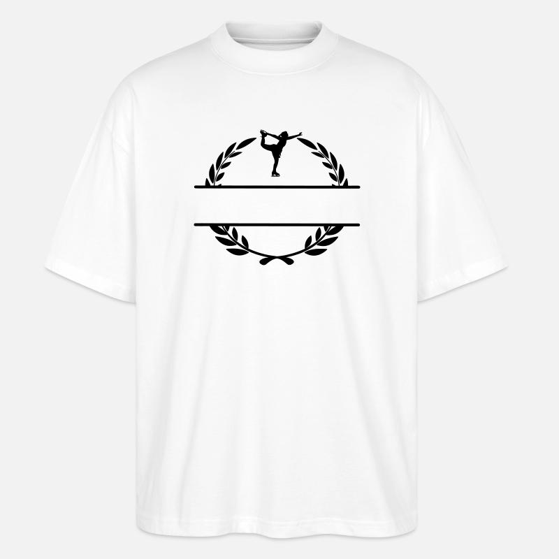 Eiskunstläuferin im Lorbeerkranz - Stanley/Stella Oversized Unisex Bio T-Shirt Blaster 2.0 - Weiß