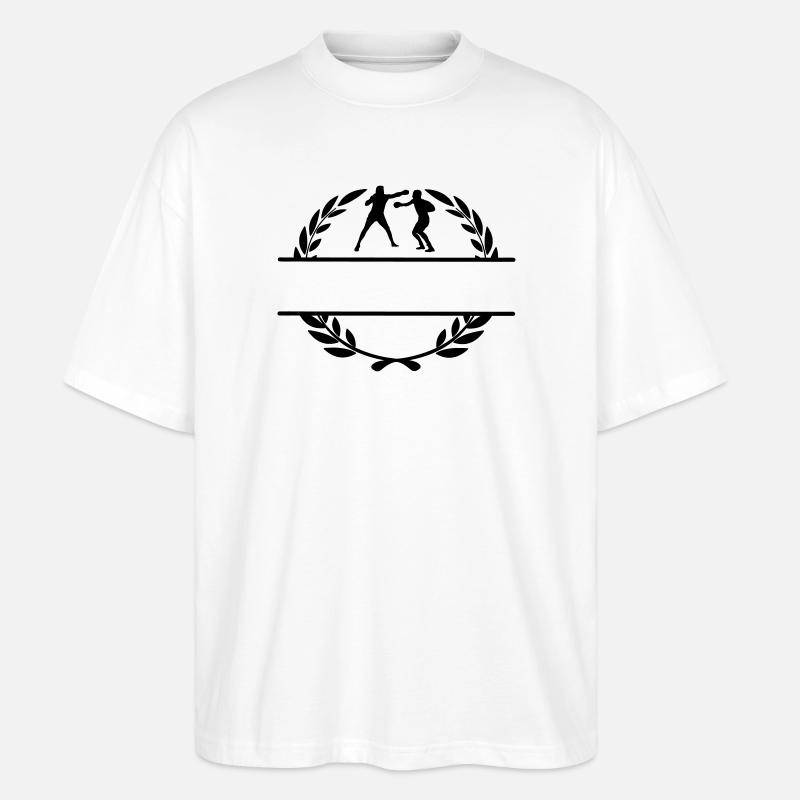 Boxer im Lorbeerkranz - Stanley/Stella Oversized Unisex Bio T-Shirt Blaster 2.0 - Weiß