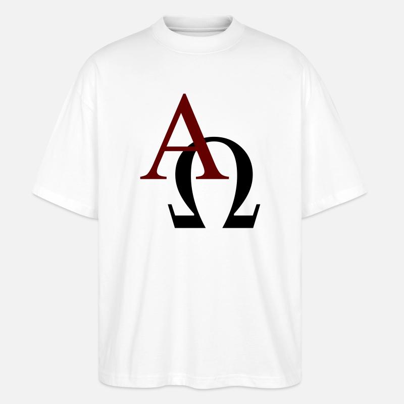 Alpha und Omega - Stanley/Stella Oversized Unisex Bio T-Shirt Blaster 2.0 - Weiß