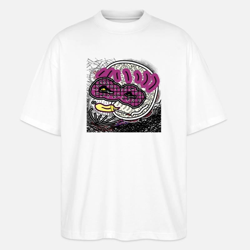 Comic man - Stanley/Stella Oversized Unisex Organic T-shirt Blaster 2.0 - white